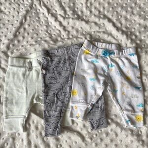 Gymboree Kids Leggings Set - White, Gray, Yellow